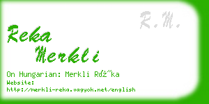 reka merkli business card